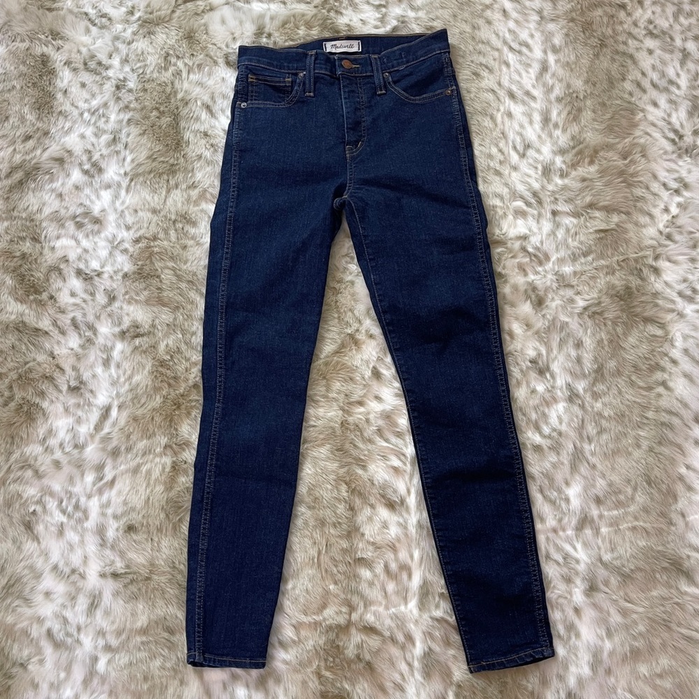 Madewell Blue Skinny Jeans High-Waisted - Picture 7 of 9